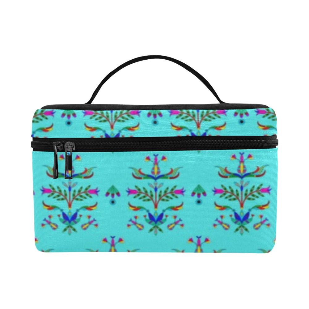 Dakota Damask Turquoise Cosmetic Bag/Large