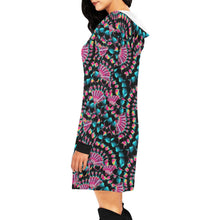 Load image into Gallery viewer, Hawk Feathers Heat Map Hoodie Dress
