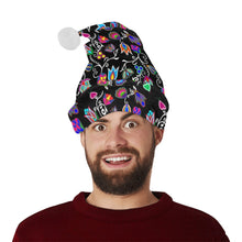 Load image into Gallery viewer, Indigenous Paisley Black Santa Hat
