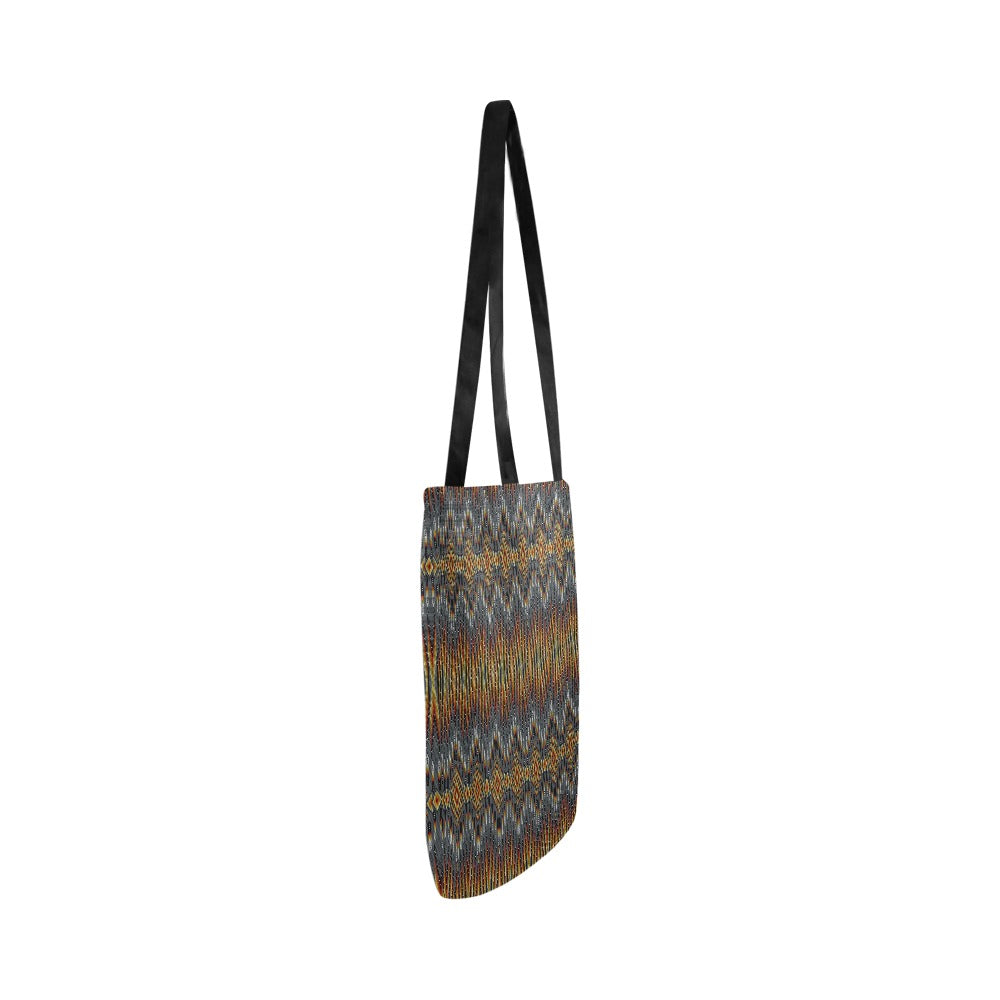 Fire Feather Grey Reusable Shopping Bag