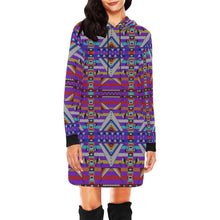 Load image into Gallery viewer, Medicine Blessing Purple Hoodie Dress
