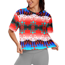 Load image into Gallery viewer, Northwest Ribbonwork Bustles Crop Top
