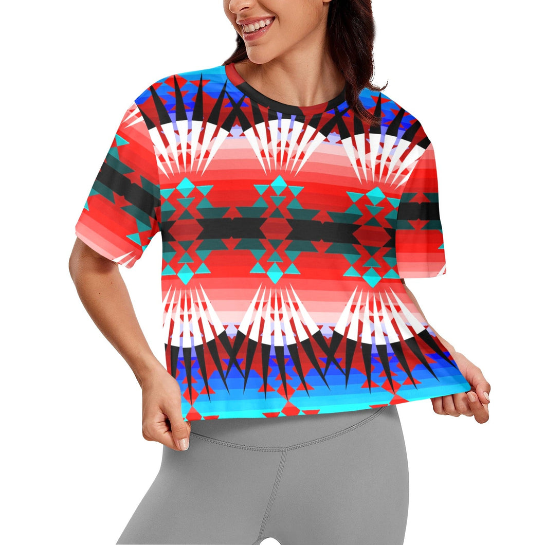 Northwest Ribbonwork Bustles Crop Top