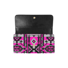 Load image into Gallery viewer, Chiefs Mountain Stunning Sunset Women&#39;s Trifold Wallet
