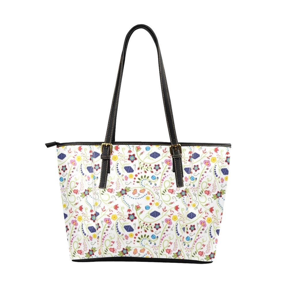 Fresh Fleur Leather Tote Bag