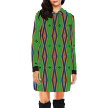 Load image into Gallery viewer, Diamond in the Bluff Lime Hoodie Dress
