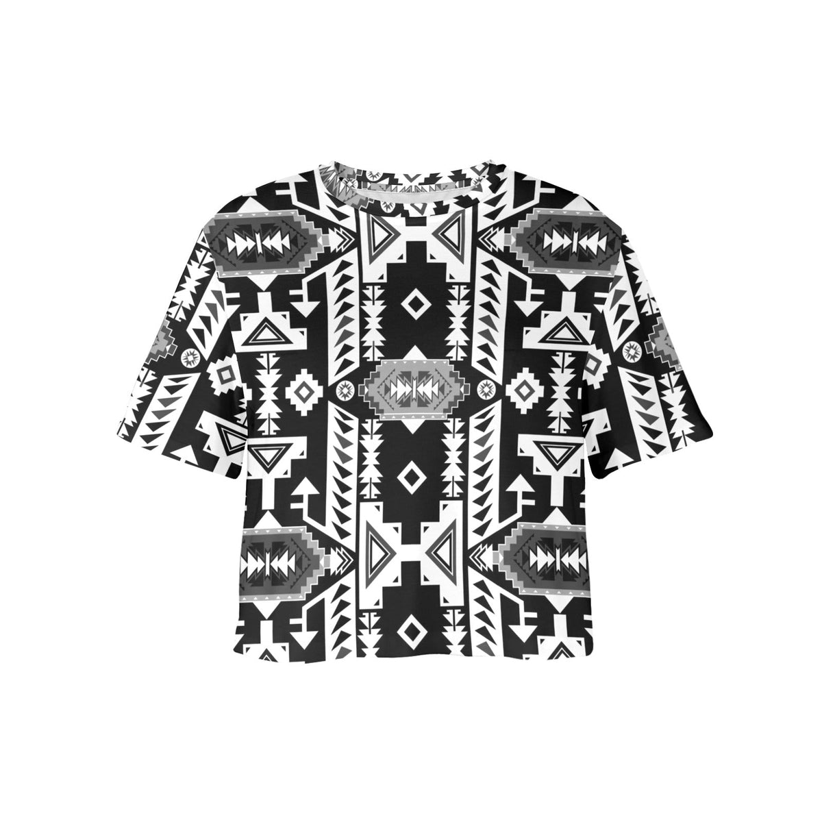 Chiefs Mountain Black and White Crop Top