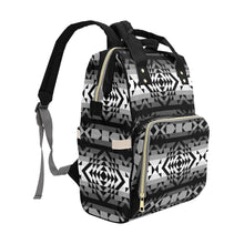 Load image into Gallery viewer, Black Rose Shadow Multi-Function Diaper Backpack/Diaper Bag
