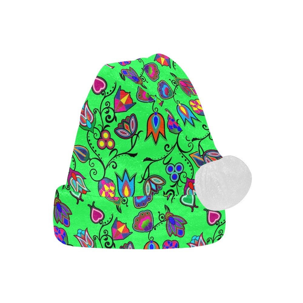 Indigenous Paisley Green Santa Hat