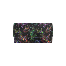 Load image into Gallery viewer, Neon Floral Elks Women&#39;s Trifold Wallet
