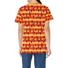 Load image into Gallery viewer, Dancers Brown All Over Print Scrub Top Scrub Top e-joyer 
