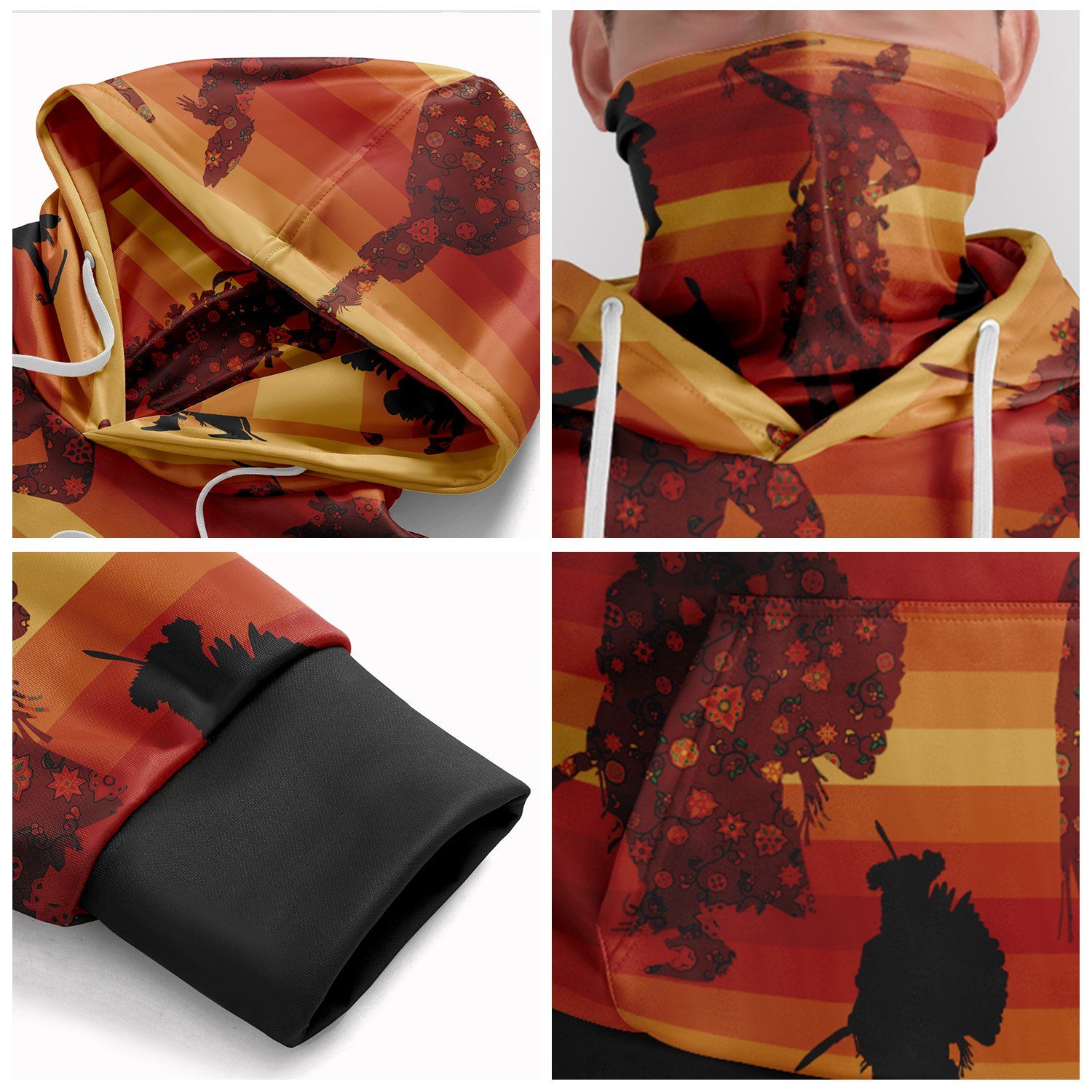 Dancers Brown Hoodie with Face Cover 49 Dzine 