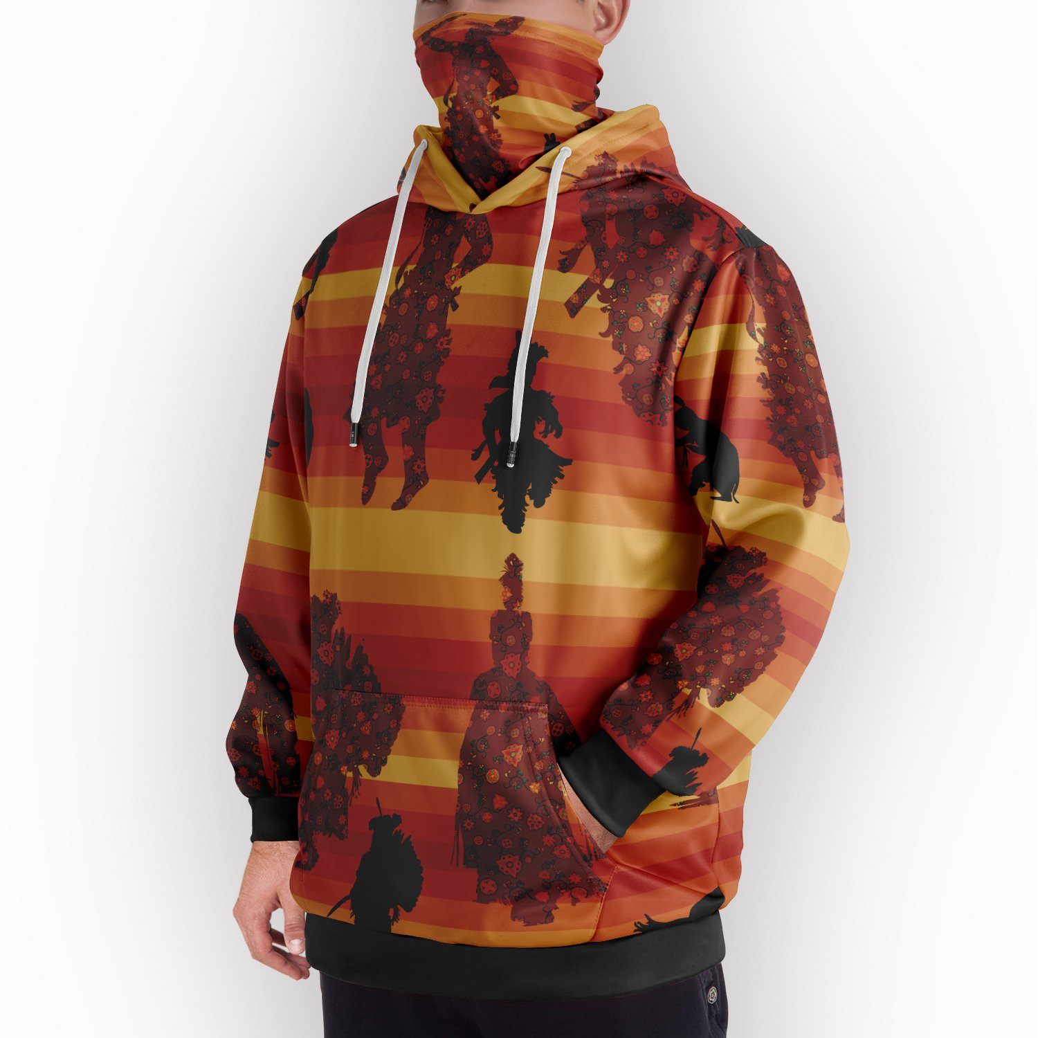 Dancers Brown Hoodie with Face Cover 49 Dzine 