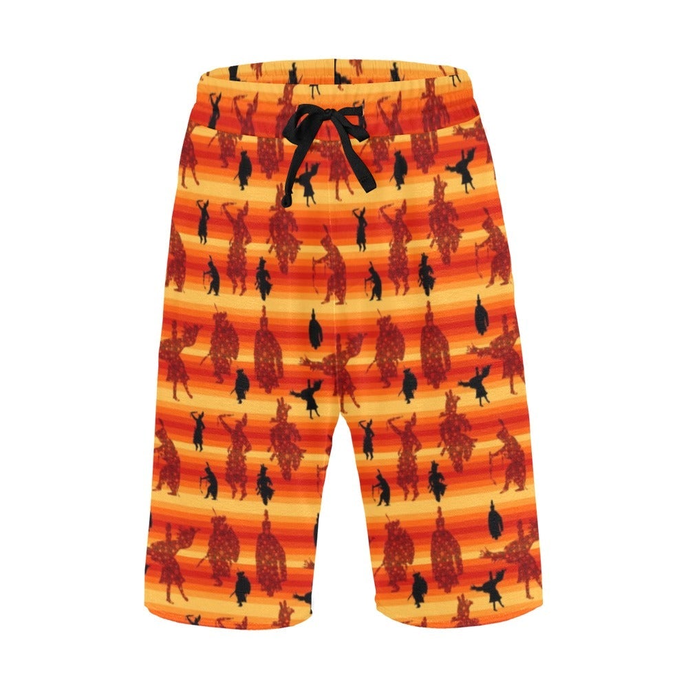 Dancers Brown Men's All Over Print Casual Shorts (Model L23) short e-joyer 