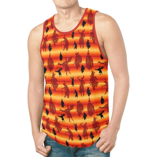 Dancers Brown New All Over Print Tank Top for Men (Model T46) tank top e-joyer 