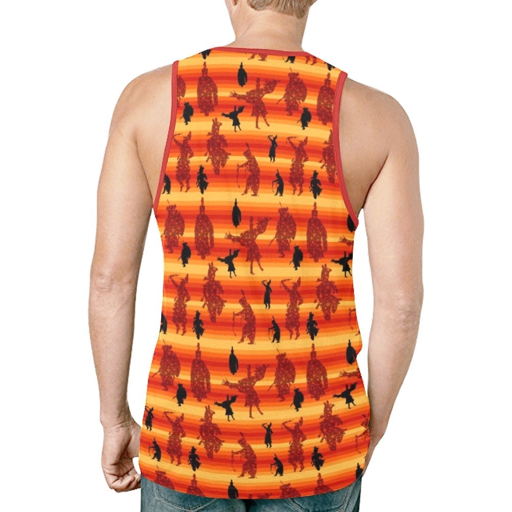 Dancers Brown New All Over Print Tank Top for Men (Model T46) tank top e-joyer 