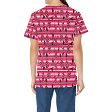 Load image into Gallery viewer, Dancers Floral Amour All Over Print Scrub Top Scrub Top e-joyer 
