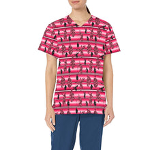 Load image into Gallery viewer, Dancers Floral Amour All Over Print Scrub Top Scrub Top e-joyer 
