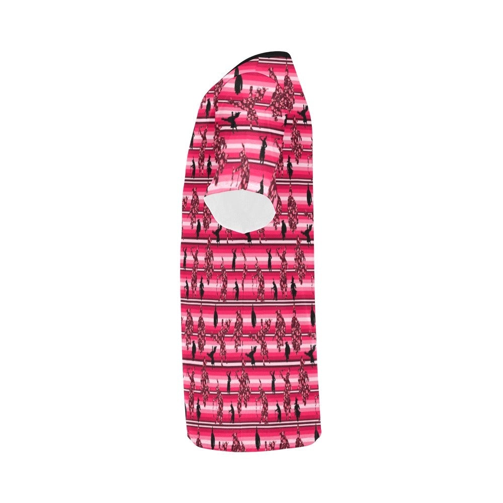 Dancers Floral Amour All Over Print T-Shirt for Men (USA Size) (Model T40) All Over Print T-Shirt for Men (T40) e-joyer 