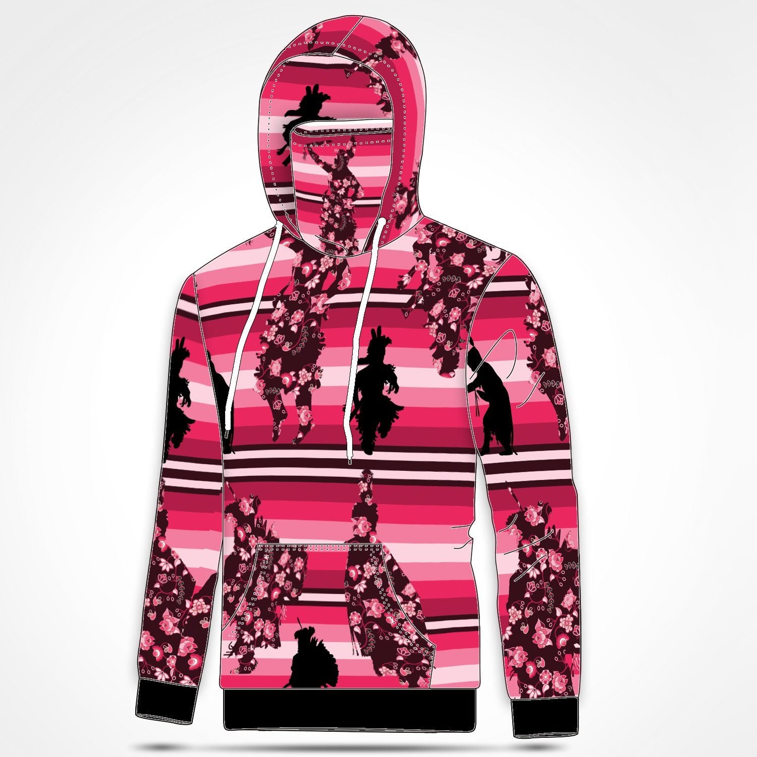 Dancers Floral Amour Hoodie with Face Cover 49 Dzine 