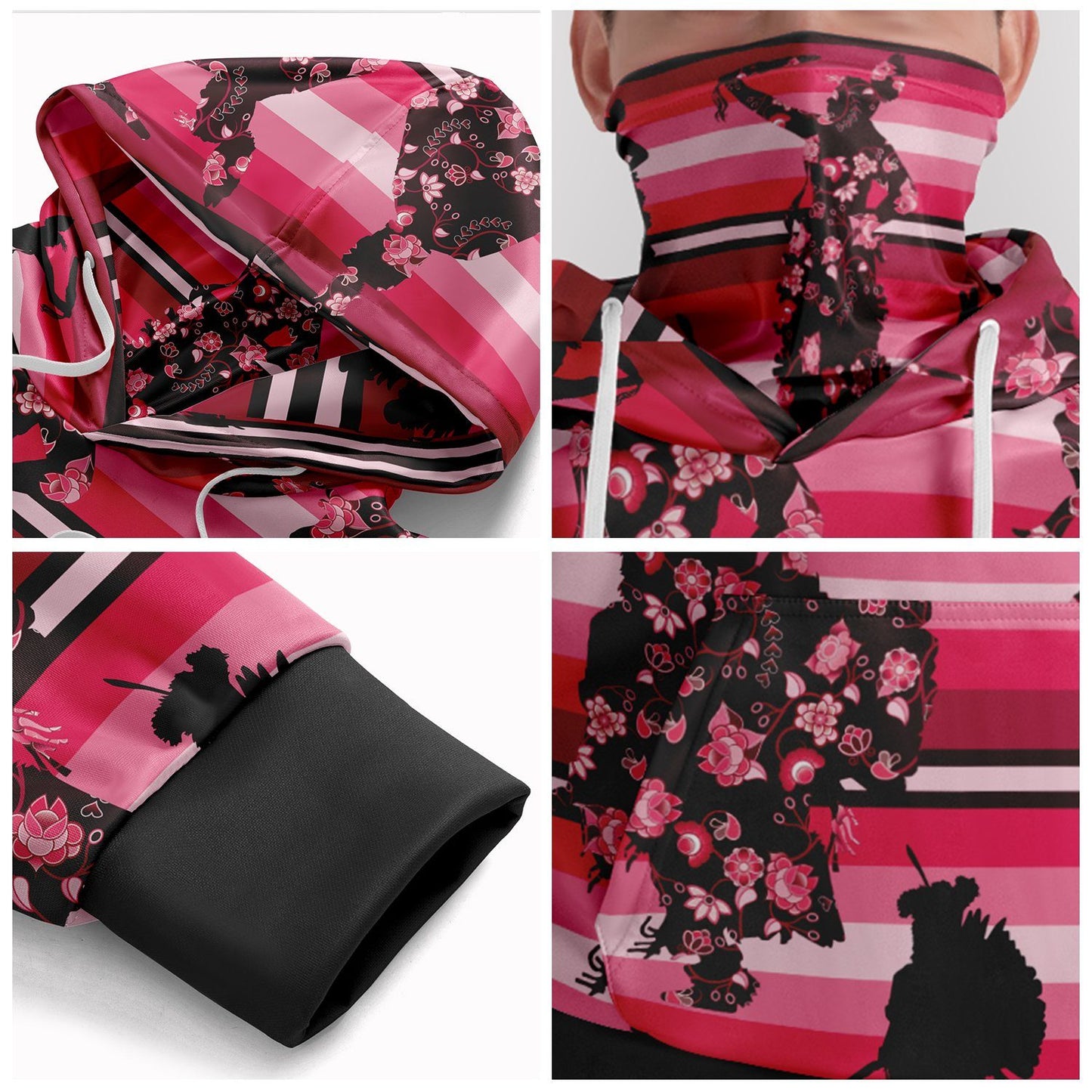 Dancers Floral Amour Hoodie with Face Cover 49 Dzine 