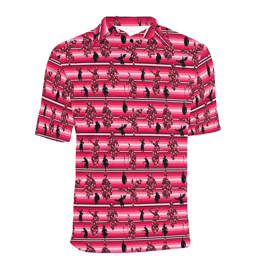 Dancers Floral Amour Men's All Over Print Polo Shirt (Model T55) Men's Polo Shirt (Model T55) e-joyer 