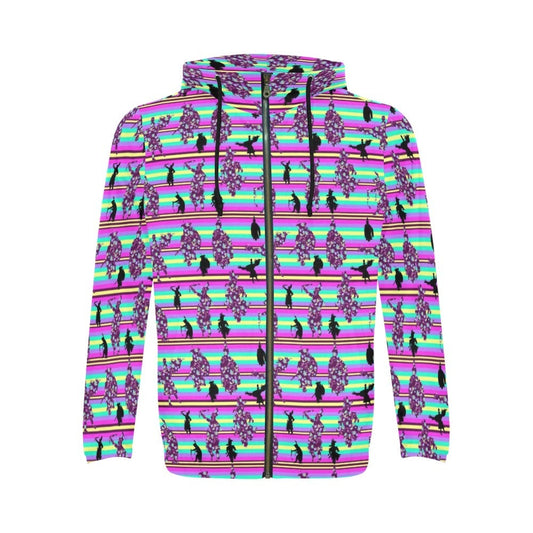 Dancers Floral Contest All Over Print Full Zip Hoodie for Men (Model H14) hoodie e-joyer 