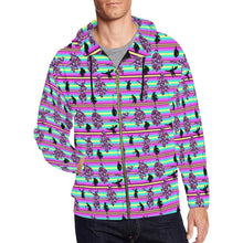 Load image into Gallery viewer, Dancers Floral Contest All Over Print Full Zip Hoodie for Men (Model H14) hoodie e-joyer 
