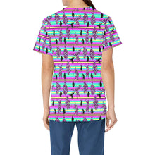 Load image into Gallery viewer, Dancers Floral Contest All Over Print Scrub Top Scrub Top e-joyer 
