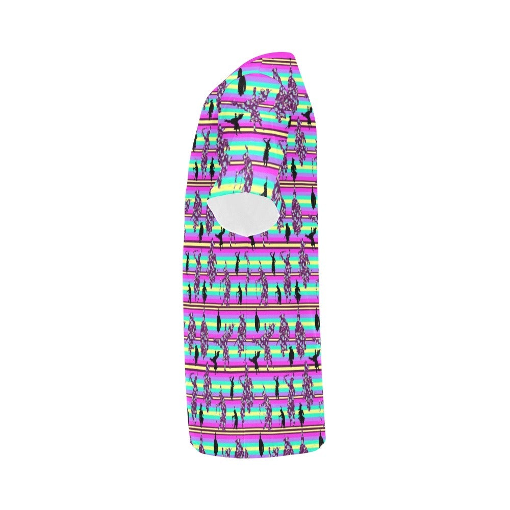 Dancers Floral Contest All Over Print T-Shirt for Men (USA Size) (Model T40) All Over Print T-Shirt for Men (T40) e-joyer 