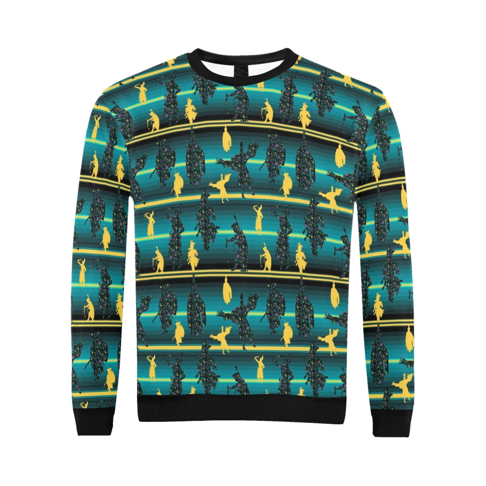 Dancers Inspire Green All Over Print Crewneck Sweatshirt for Men (Model H18) shirt e-joyer 