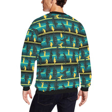 Load image into Gallery viewer, Dancers Inspire Green All Over Print Crewneck Sweatshirt for Men (Model H18) shirt e-joyer 
