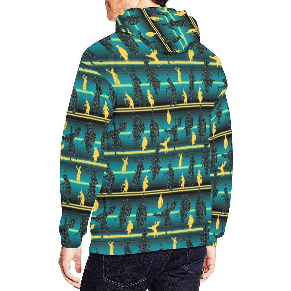 Dancers Inspire Green All Over Print Hoodie for Men (USA Size) (Model H13) All Over Print Hoodie for Men (H13) e-joyer 
