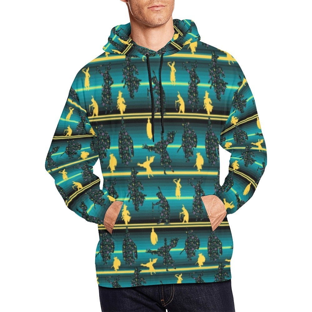 Dancers Inspire Green All Over Print Hoodie for Men (USA Size) (Model H13) All Over Print Hoodie for Men (H13) e-joyer 