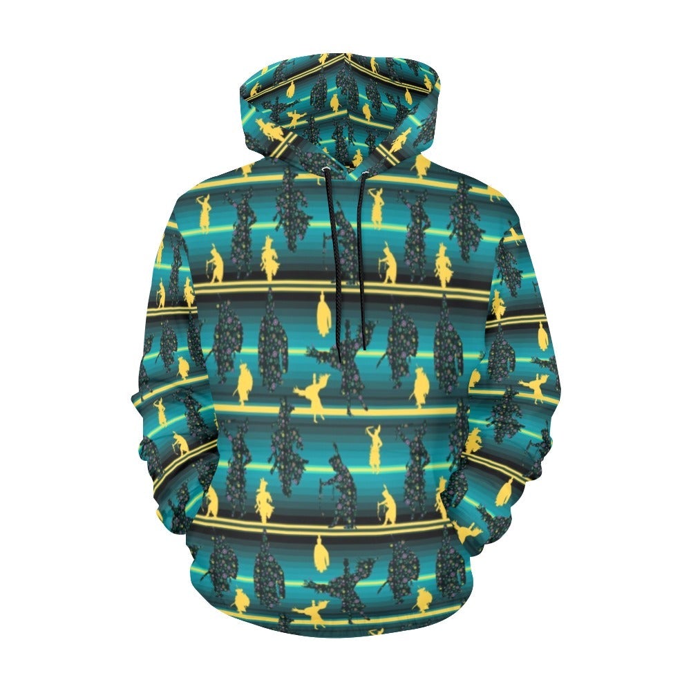 Dancers Inspire Green All Over Print Hoodie for Men (USA Size) (Model H13) All Over Print Hoodie for Men (H13) e-joyer 