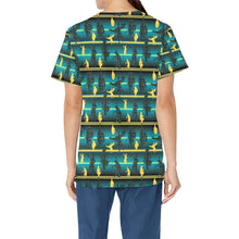 Load image into Gallery viewer, Dancers Inspire Green All Over Print Scrub Top Scrub Top e-joyer 
