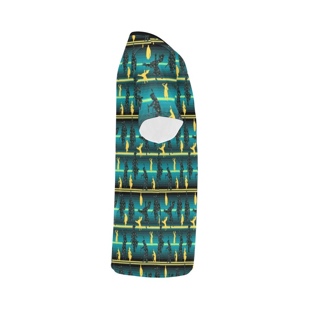 Dancers Inspire Green All Over Print T-Shirt for Men (USA Size) (Model T40) All Over Print T-Shirt for Men (T40) e-joyer 