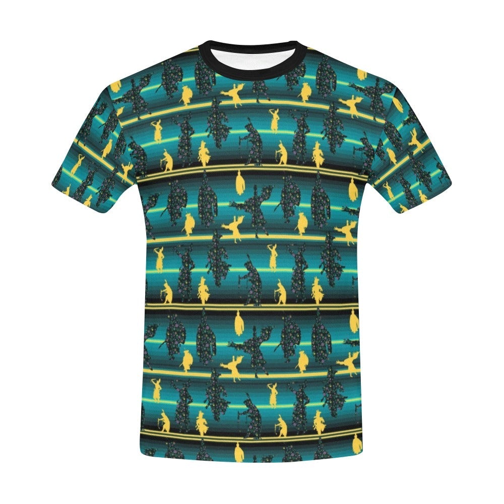 Dancers Inspire Green All Over Print T-Shirt for Men (USA Size) (Model T40) All Over Print T-Shirt for Men (T40) e-joyer 