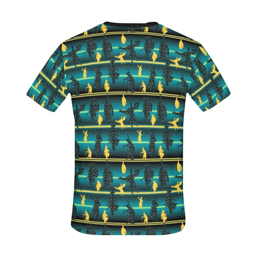 Dancers Inspire Green All Over Print T-Shirt for Men (USA Size) (Model T40) All Over Print T-Shirt for Men (T40) e-joyer 