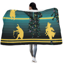 Load image into Gallery viewer, Dancers Inspire Green Hooded Blanket blanket 49 Dzine 
