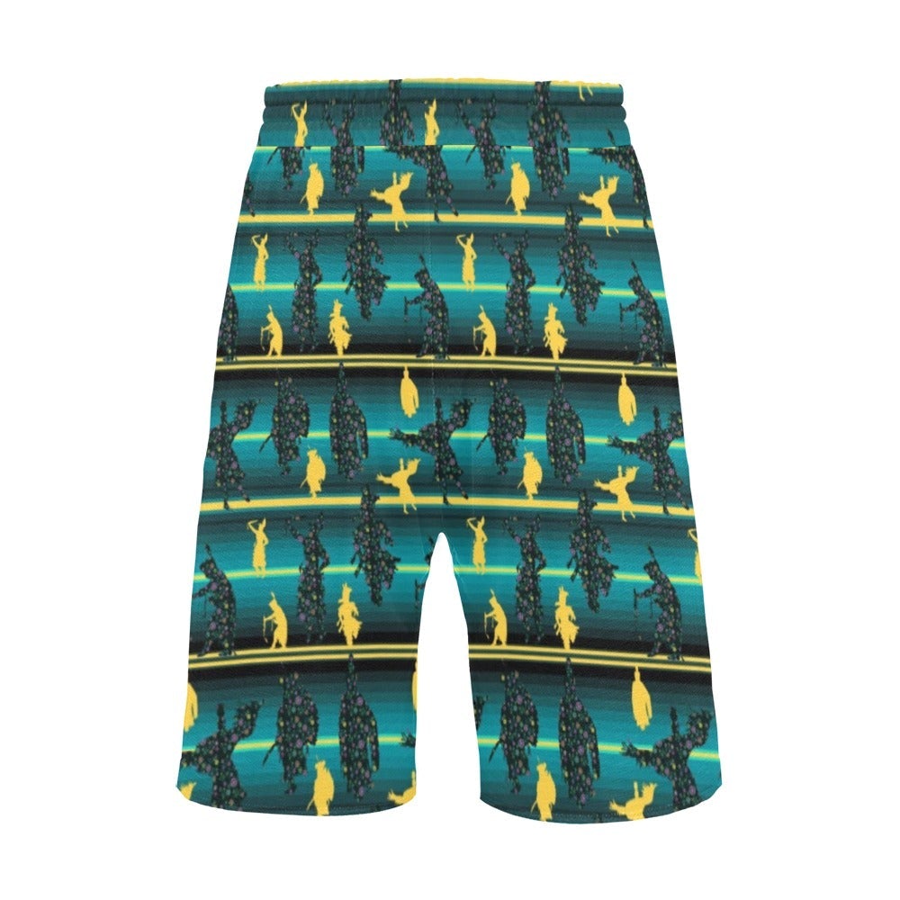 Dancers Inspire Green Men's All Over Print Casual Shorts (Model L23) short e-joyer 