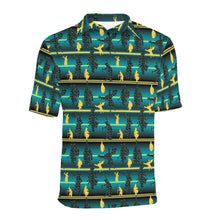 Load image into Gallery viewer, Dancers Inspire Green Men&#39;s All Over Print Polo Shirt (Model T55) Men&#39;s Polo Shirt (Model T55) e-joyer 
