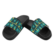 Load image into Gallery viewer, Dancers Inspire Green Men&#39;s Slide Sandals (Model 057) sandals e-joyer 
