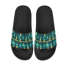 Load image into Gallery viewer, Dancers Inspire Green Men&#39;s Slide Sandals (Model 057) sandals e-joyer 
