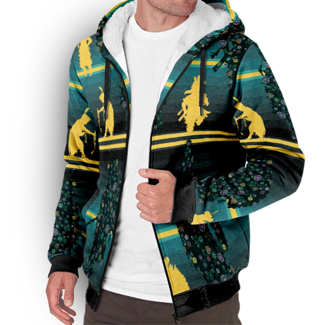 Dancers Inspire Green Sherpa Hoodie hoodie Herman 