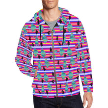 Load image into Gallery viewer, Dancers Sky Dance All Over Print Full Zip Hoodie for Men (Model H14) hoodie e-joyer 
