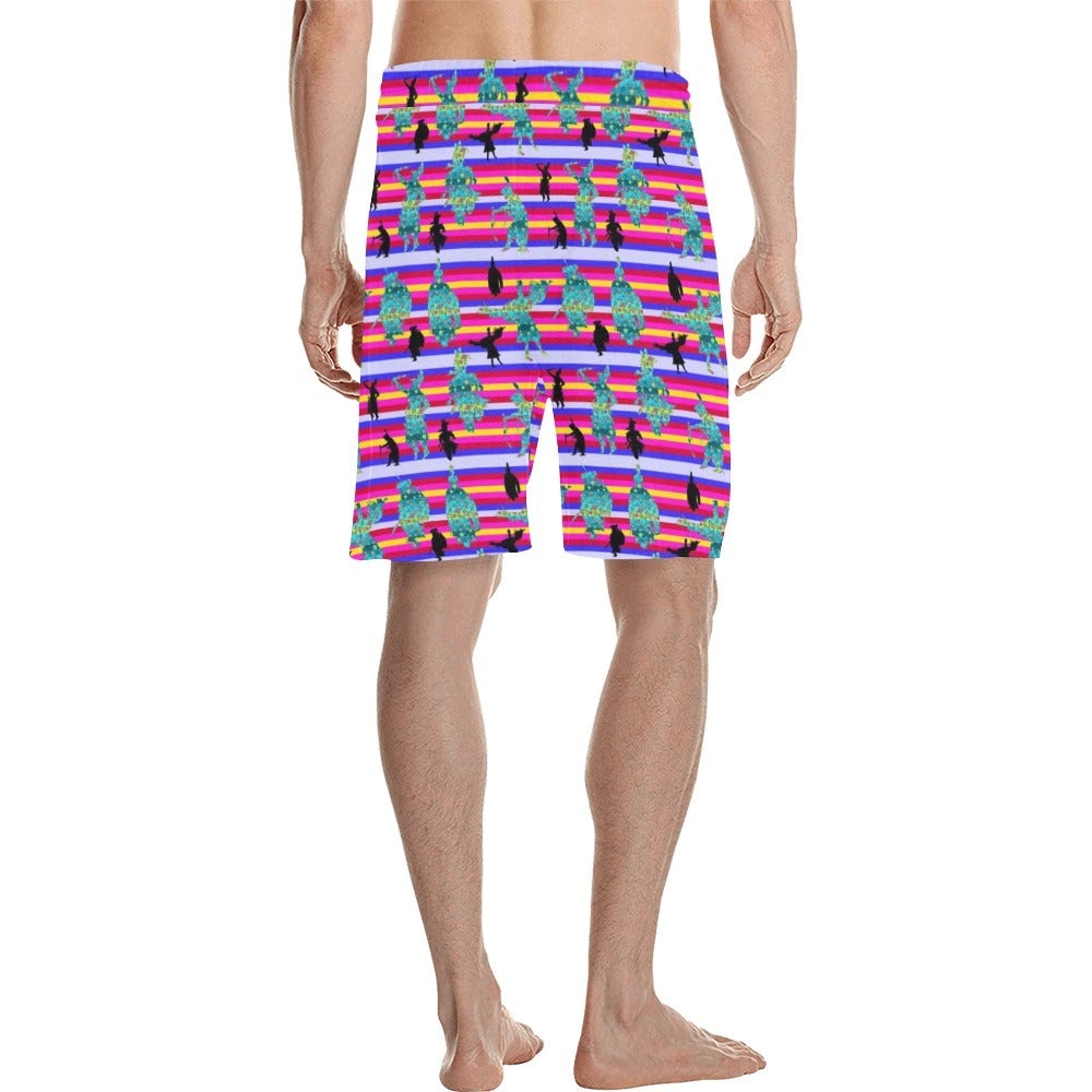 Dancers Sky Dance Men's All Over Print Casual Shorts (Model L23) short e-joyer 