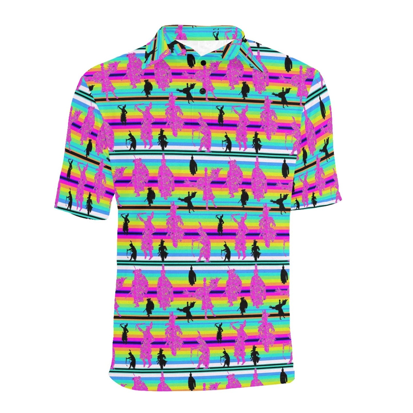 Dancers Sunset Contest Men's All Over Print Polo Shirt (Model T55) Men's Polo Shirt (Model T55) e-joyer 