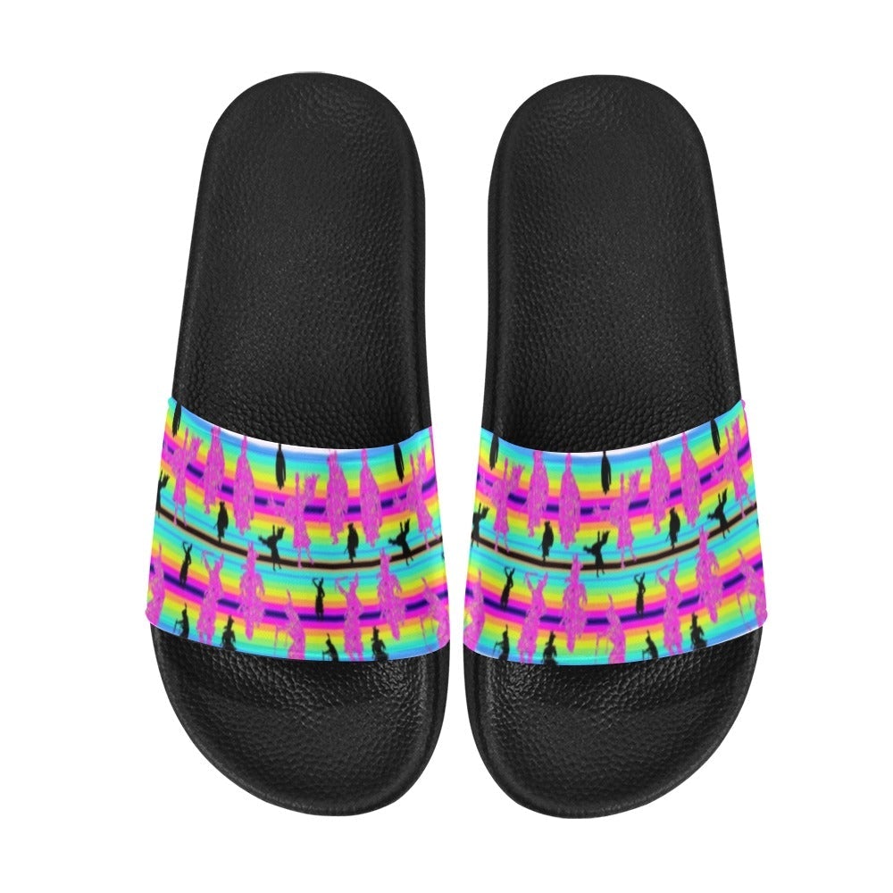 Dancers Sunset Contest Slide Sandals by 49 Dzine