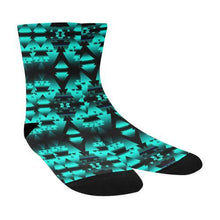 Load image into Gallery viewer, Dark-Deep Lake-Winter-Camp Crew Socks Crew Socks e-joyer 
